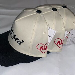 Mayamar Cream and Red Heart Embroidered Cap